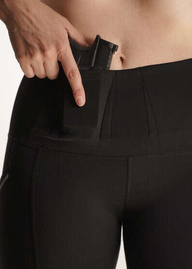 Alexo Signature Conceal Carry women's Legging in black with gun